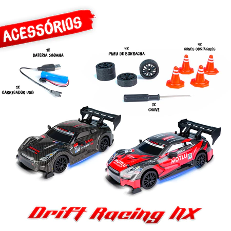 Acessórios que acompanham o carrinho drift