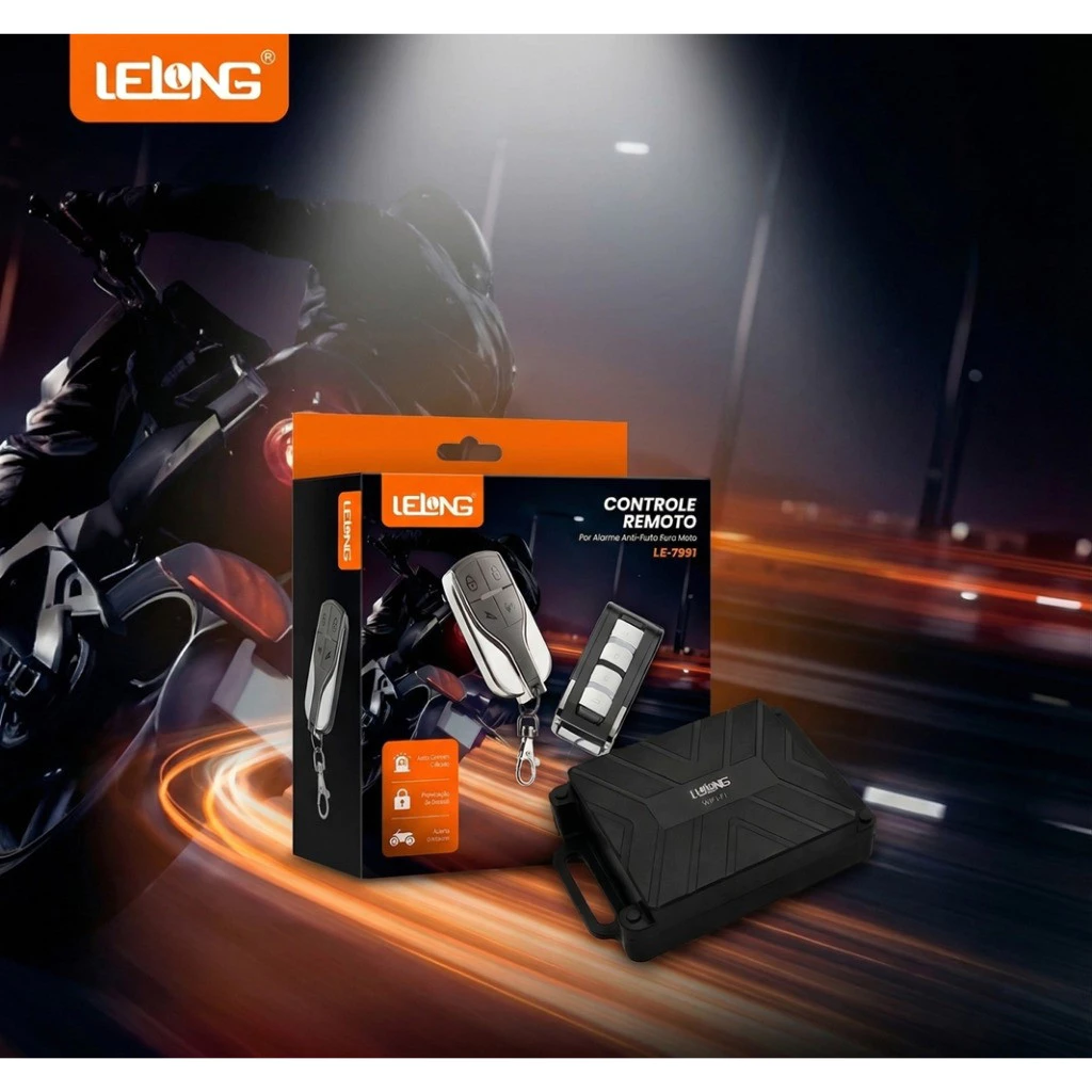 Sistema de alarme antifurto Lelong para motocicleta