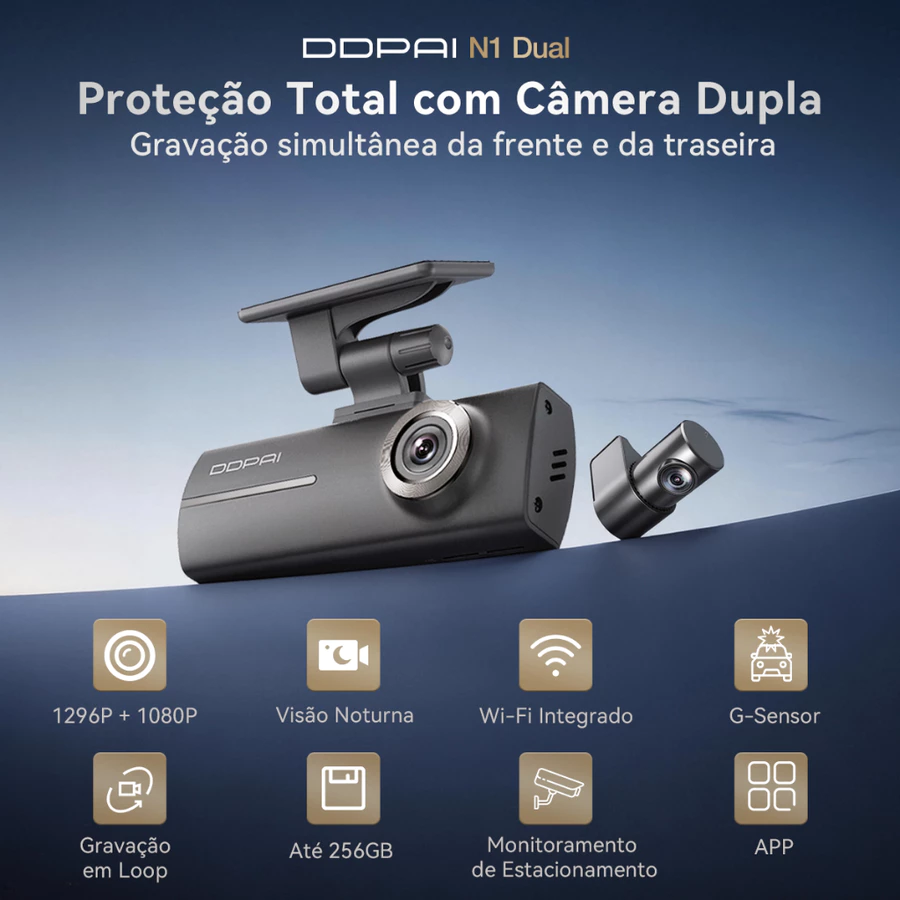 Câmera veicular DDPAI N1 Dual imagem 2