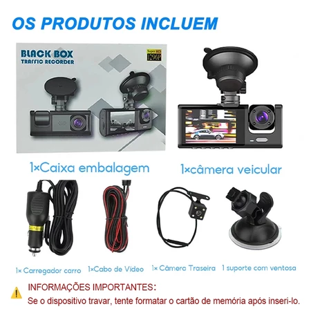 Câmera veicular 3 lentes imagem 8