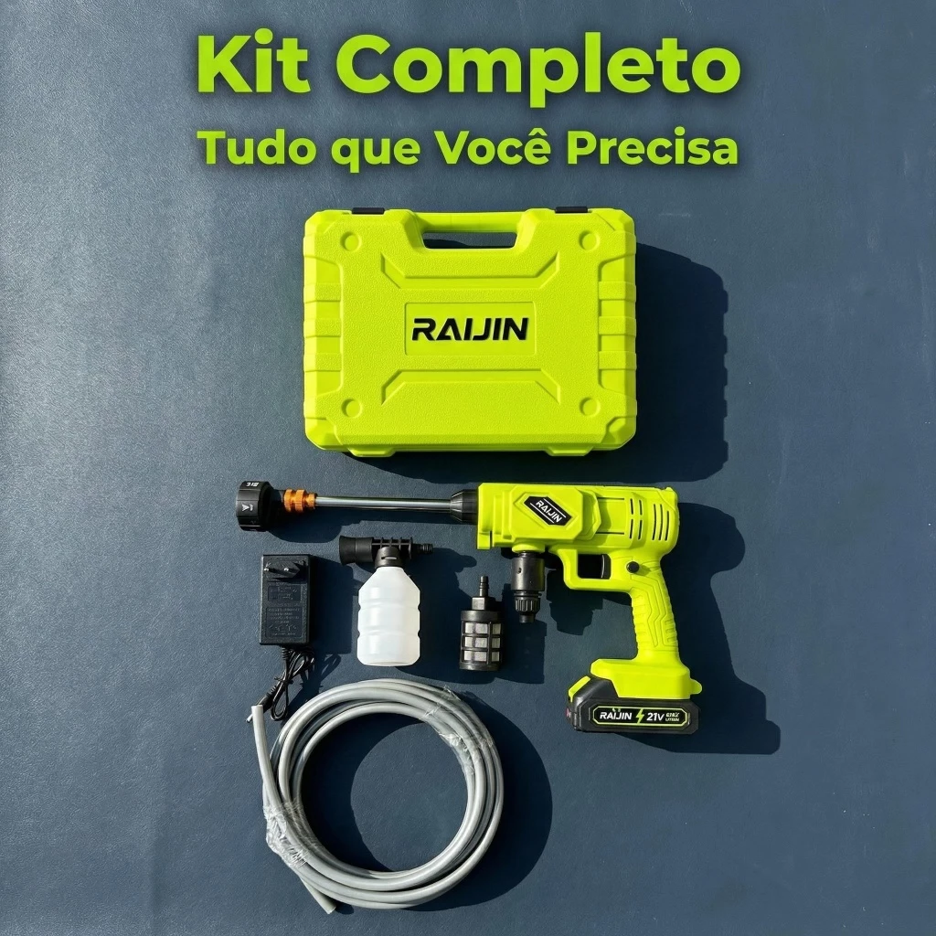 Kit completo com maleta, carregador e acessórios