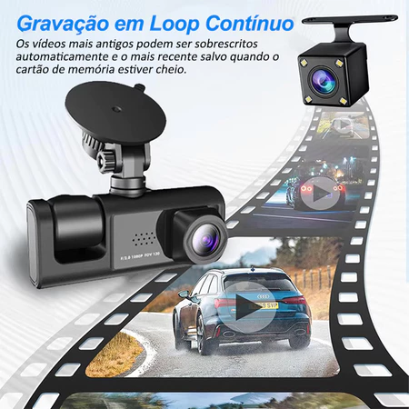 Câmera veicular 3 lentes imagem 4