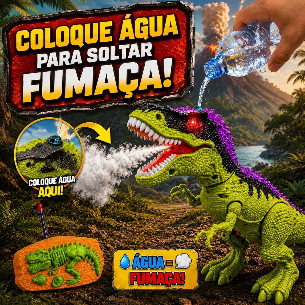 Coloque água para soltar fumaça de verdade