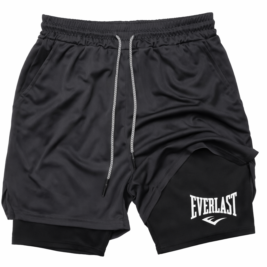 Kit 8 Bermudas Dry Fit Masculinas · Dupla Camada com Compressão