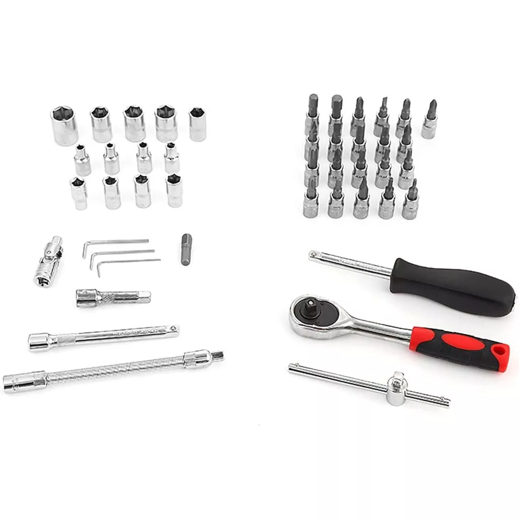 Todas as 46 peças do kit