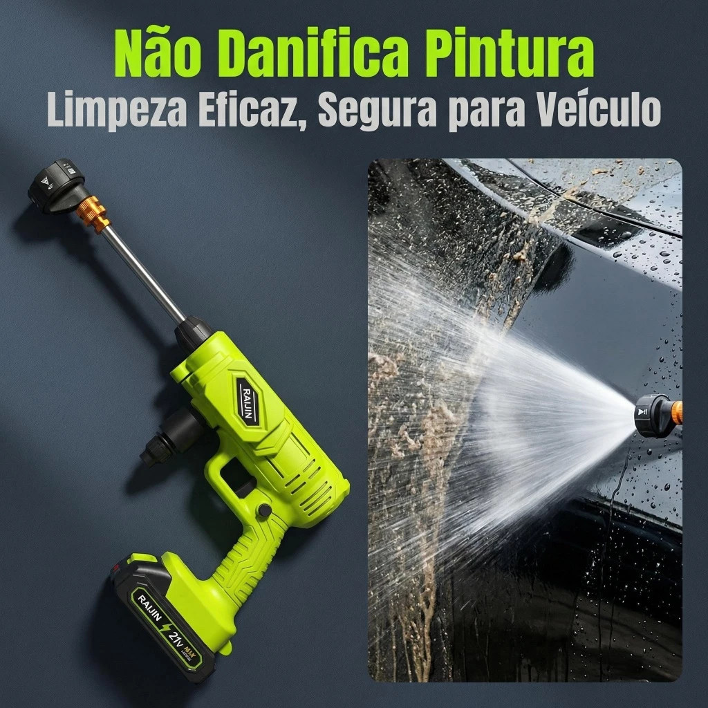 Não danifica a pintura — limpeza segura para o veículo