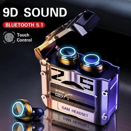 Fone Bluetooth Gamer TWS M25 · 9D Sound + Case Power Bank