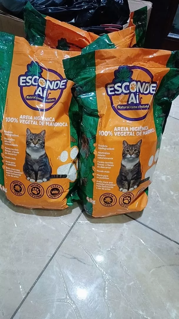 Foto de avaliação 3 da areia higiênica de mandioca Esconde Aí