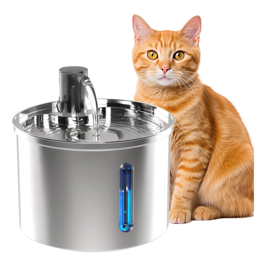 Fonte de Água 3L Inox para Gatos e Cães · Bivolt